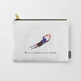 Goal Keeper Blocking Ball When You Are A Quote Art Carry-All Pouch