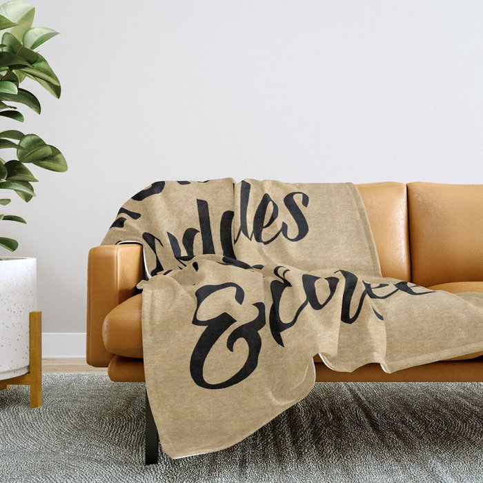 Cuddles, Chaos & Coffee Funny Quote Throw Pillow by EnvyArt