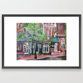 "Downtown Willoughby, Ohio" painting by Willowcatdesigns Framed Art Print