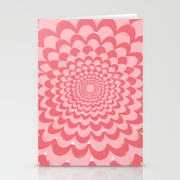 Happy Hippie Retro Sunflower Flower Power Pink Stationery Cards