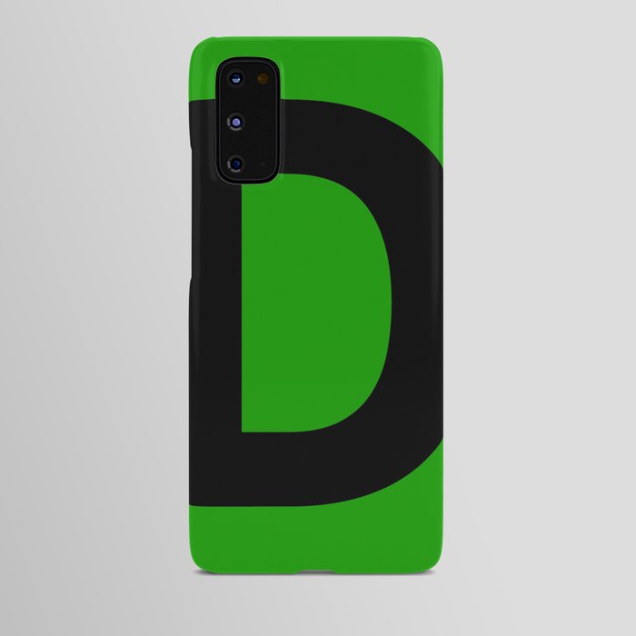 Letter D (Black & Green) Android Case
