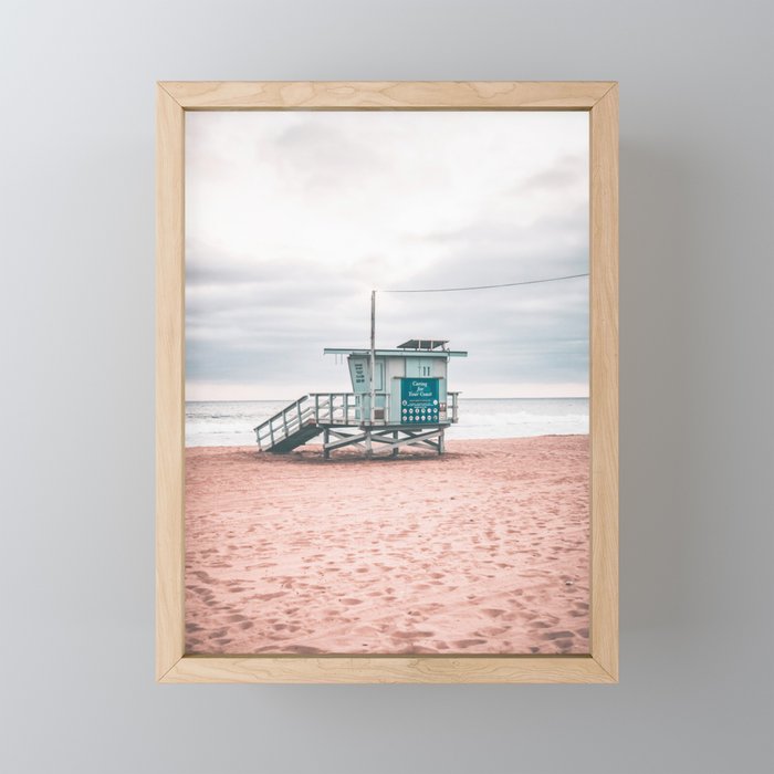 Lifeguard Stand Beach Framed Mini Art Print