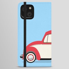 Beetle Bug Red & Blue iPhone Wallet Case
