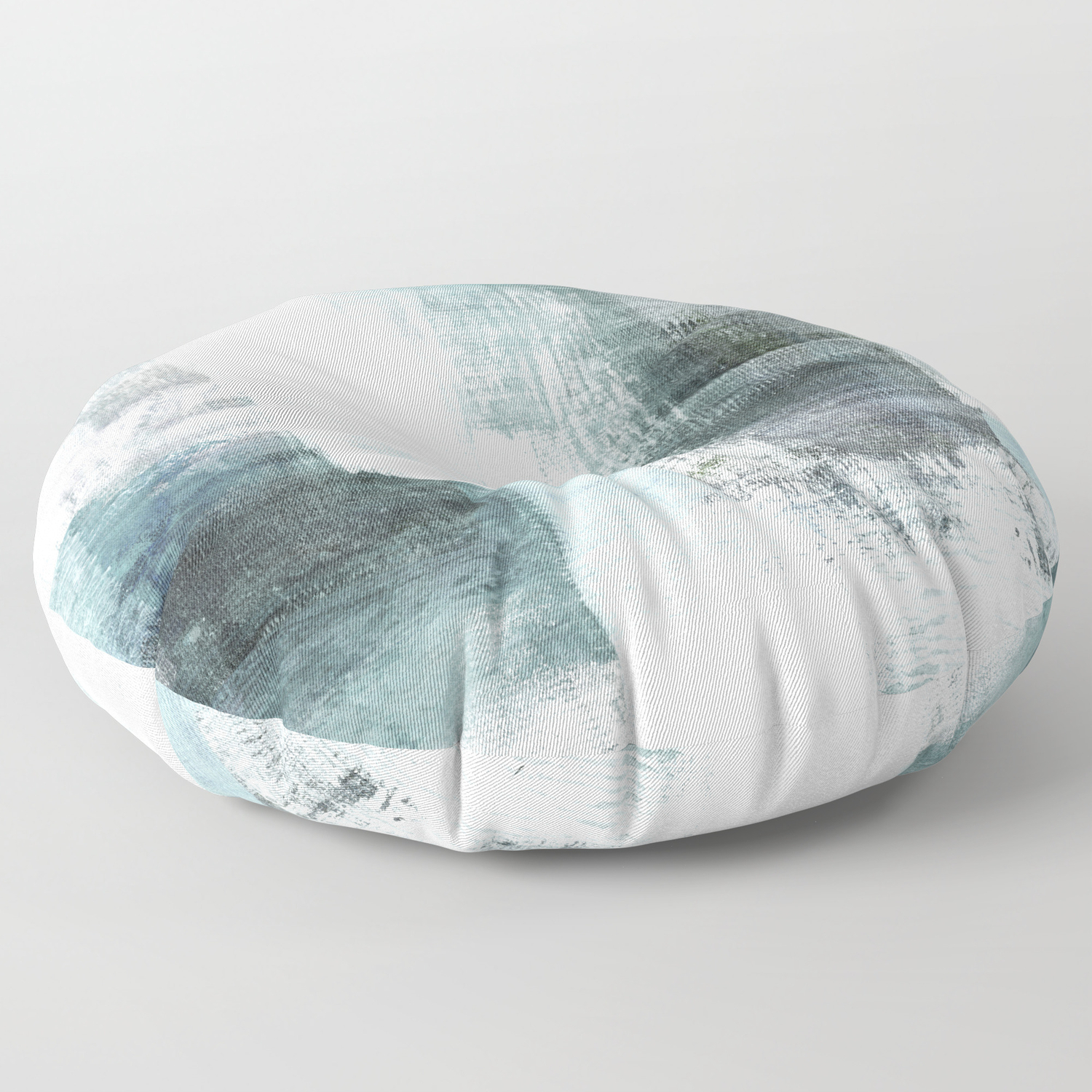 Atmospheric Contemporary Abstract Landscape Painting Floor Pillow