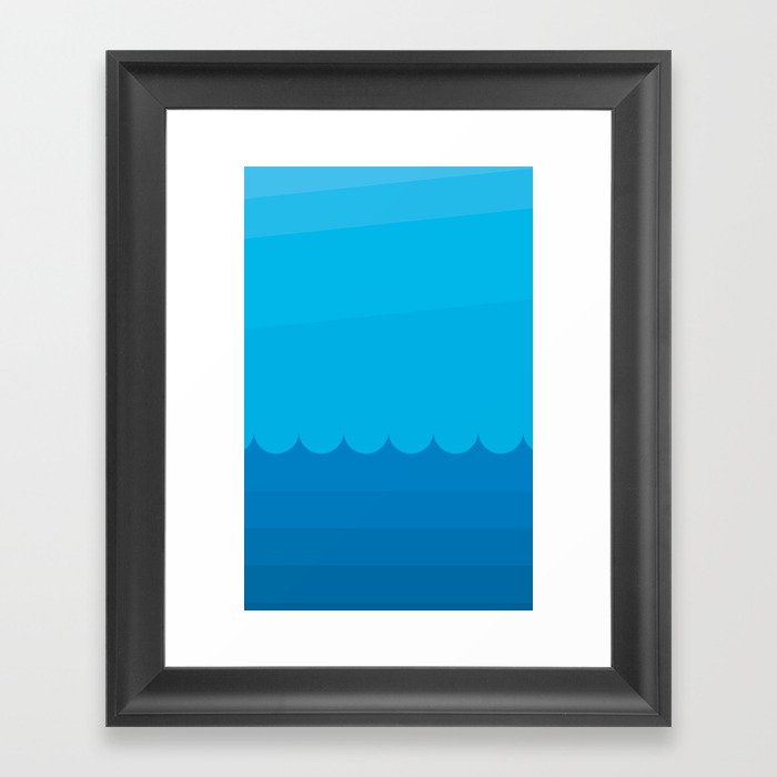 Elements - WATER - plain and simple Framed Art Print