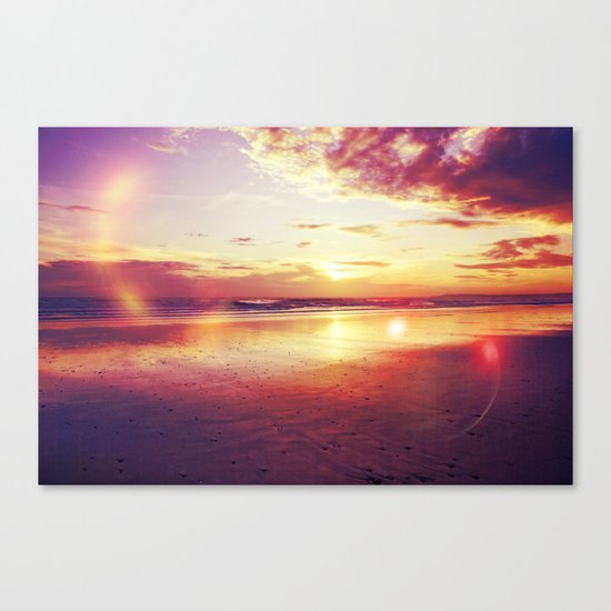 Tropical sunset on a calm beach Canvas Print
