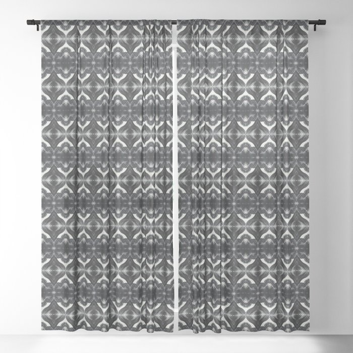 Romantic abstract frills and texture pattern Sheer Curtain
