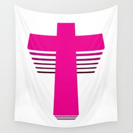 80s Style EDM Cross Wall Tapestry