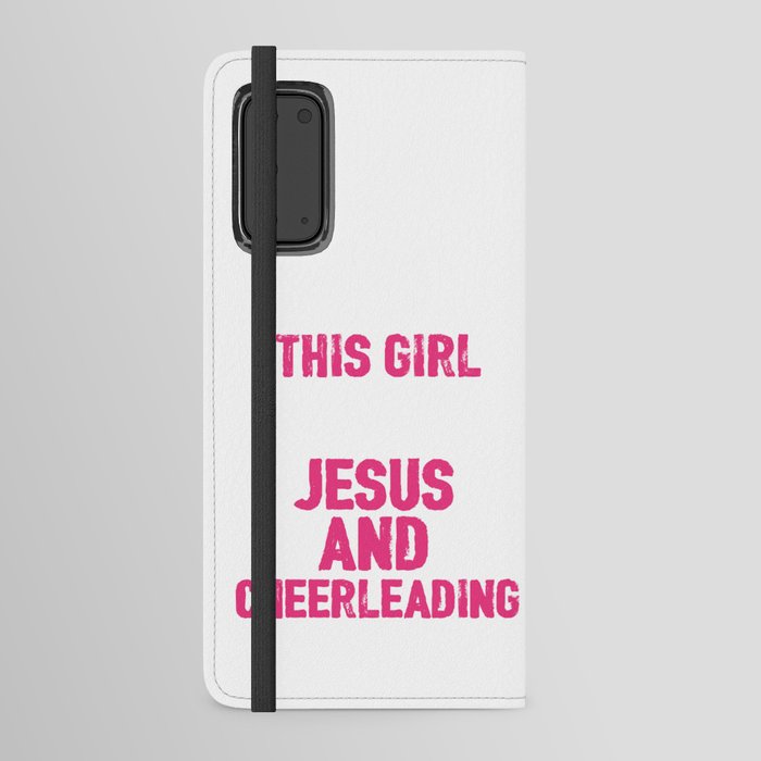 This Girl Runs On Jesus And Cheerleading Android Wallet Case