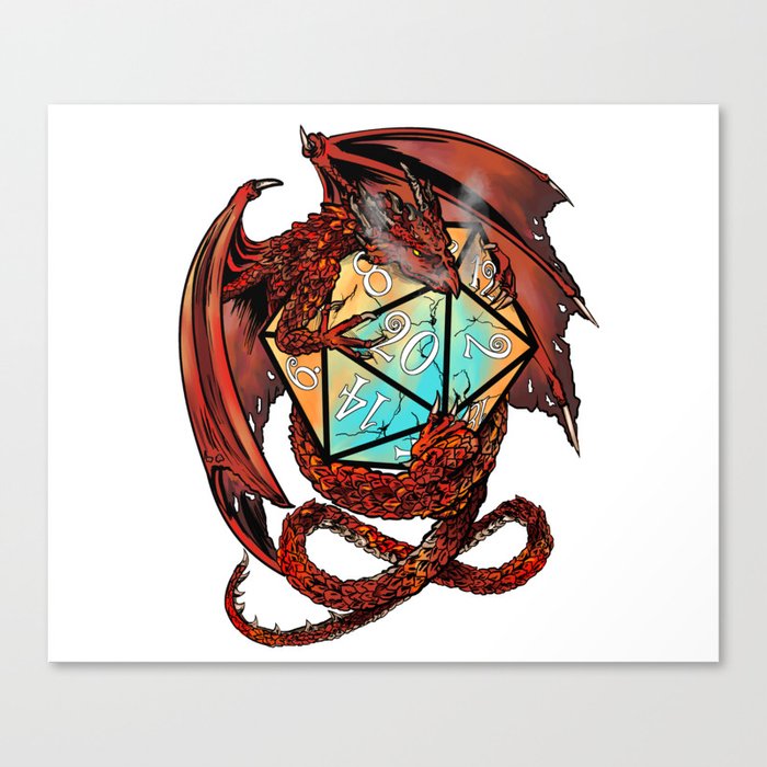 Dragons and Dice Canvas Print