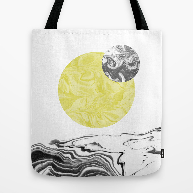 Tomo Spilled Ink Abstract Space Sun Moon Earth Swirl Marble