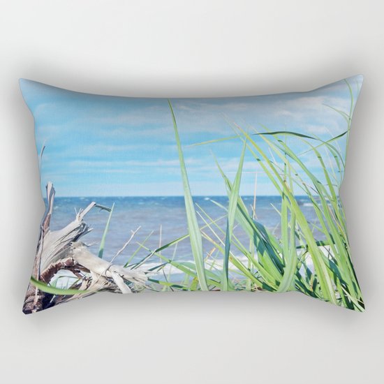 Through Grass and Driftwood Rectangular Pillow