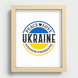 Peace Love Ukraine Recessed Framed Print