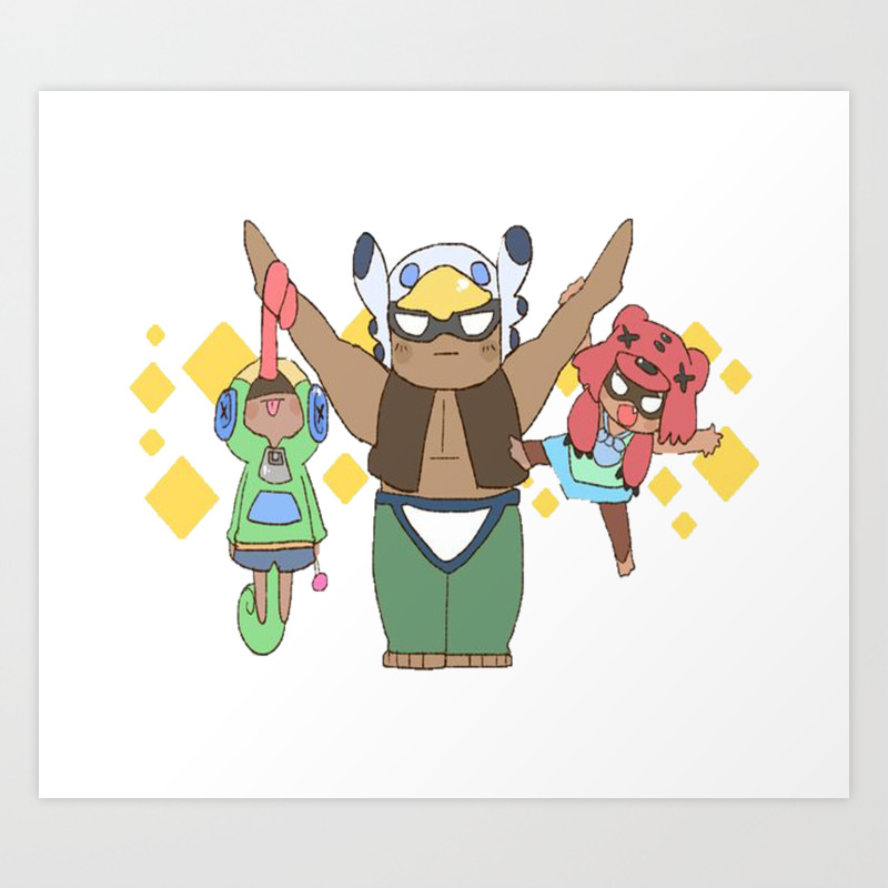 Leon Nita And Bo Cute Design Brawl Stars Art Print By Zarcus11 Society6