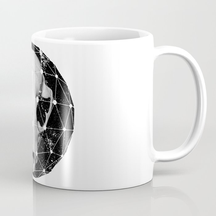 geometric raccoon skull Coffee Mug