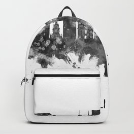 Linz Austria Skyline BW Backpack | Urban, Abstract, Austria, Design, Painting, Downtown, Illustration, Cityscape, Watercolor, Print 