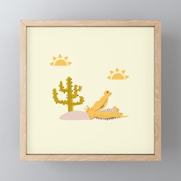 Sunny Crocodile Framed Mini Art Print