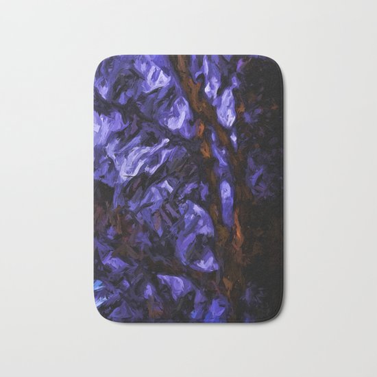 Brown Branches with some Lavender Bath Mat