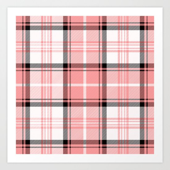 Pink Tartan Art Print