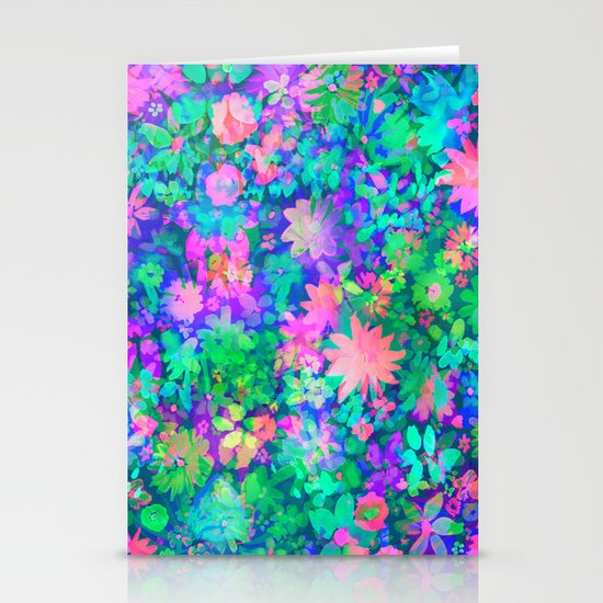 Fluro Floral Stationery Cards