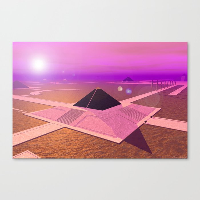 Temples of Obsidian Canvas Print