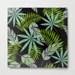 Doodle Leaf Iconic Metal Print