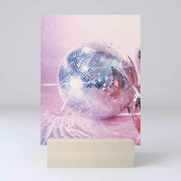 Pink Disco Ball Mini Art Print
