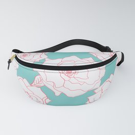 Tuquoise Tea Rose Fanny Pack