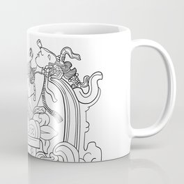 Mayan King Rising Coffee Mug | Drawing, Mesoamerican, Ancientamerica, Pattern, Digital, Mayanking, Mesoamerica, Mayan, Mayanruler, Maya 