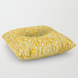 Saffron Coneflowers Floor Pillow
