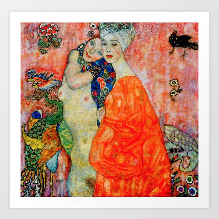 Gustav Klimt "Girlfriends" Art Print