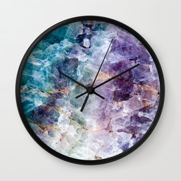 Quartz Stone - Blue and Purple Wall Clock