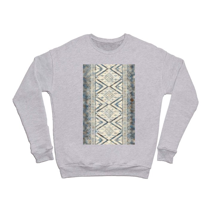 Faux Wool Folk Geometric Design Crewneck Sweatshirt