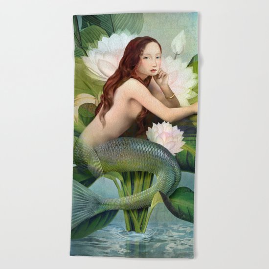 Water Garden Beach Towel