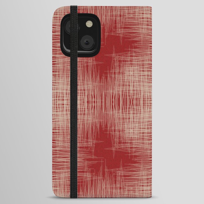 Cross Hatch Crimson iPhone Wallet Case