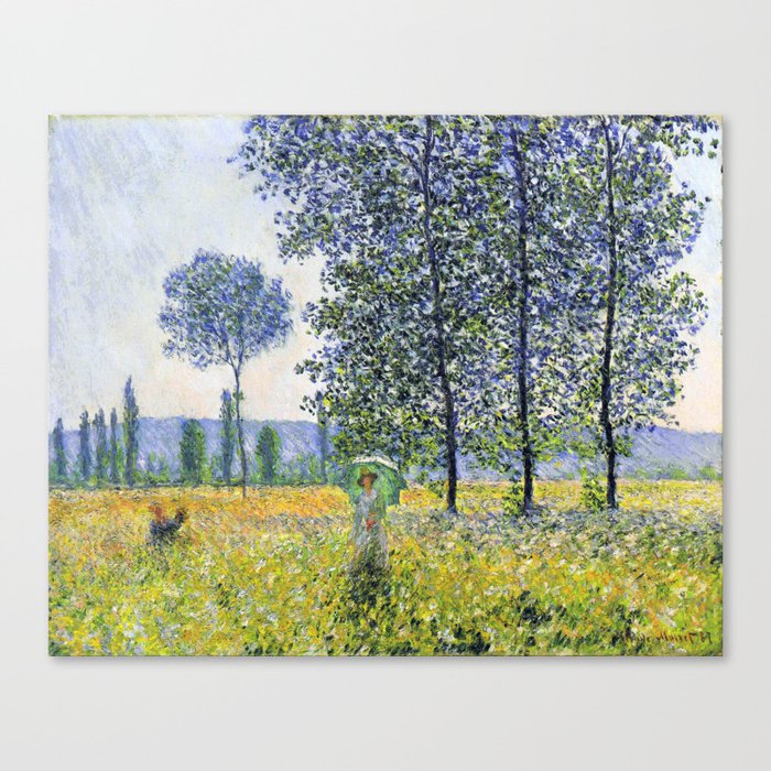 Claude Monet Sunlight Effect Under The Poplars 1887 Canvas Print
