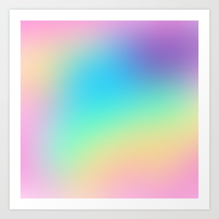 Soft Pastel Rainbow Ombre Design Art Print By Kelseylovelle Society6
