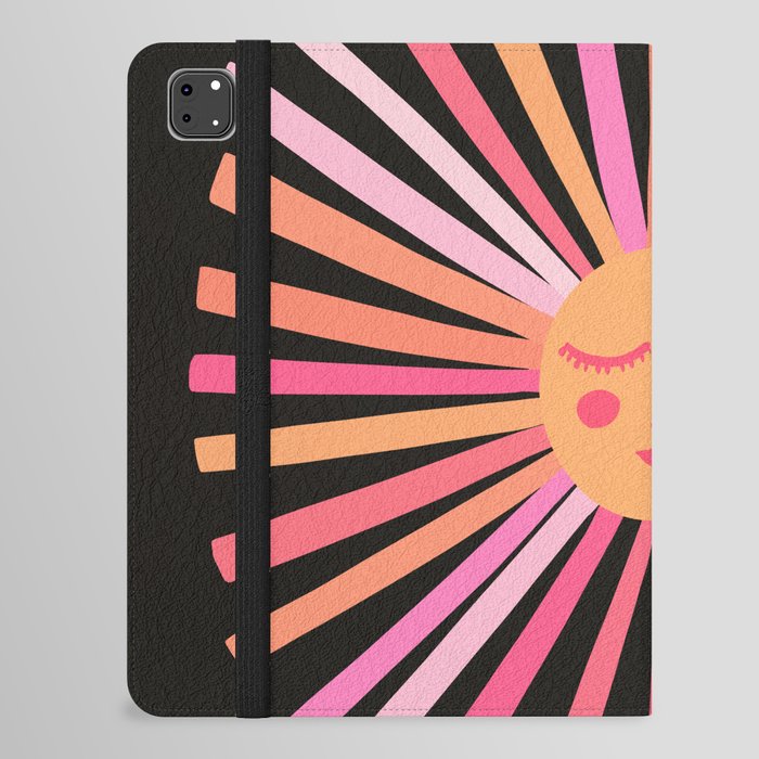 Sunshine – Pink on Charcoal iPad Folio Case