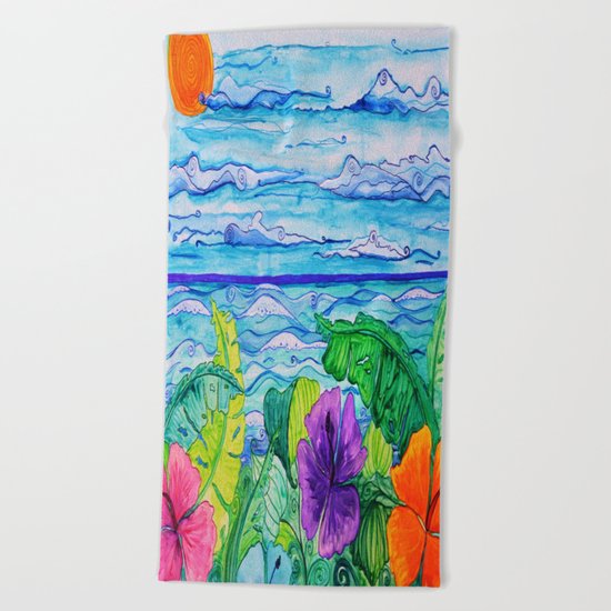 Lanai View Beach Towel