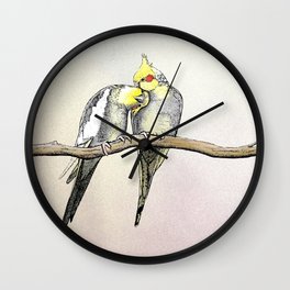 Lovebirds Wall Clock