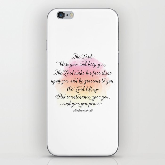 The Lord bless you, and keep you. The Lord make his face shine upon you, and be gracious to you iPhone Skin