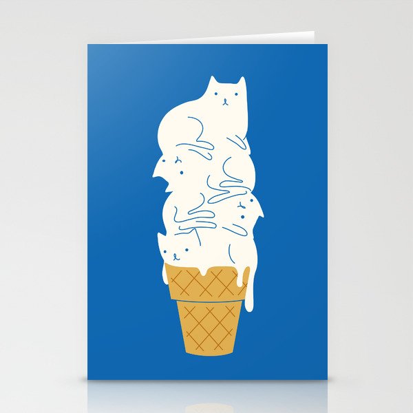 Cats Ice Cream Stationery Cards