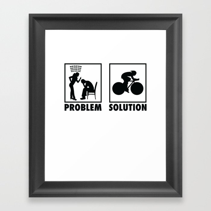 Cycling Cyclist Statement Problem Solution. Framed Art Print
