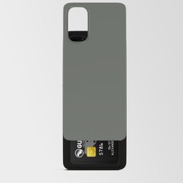 Dark Gray-Green Solid Color Pantone Agave Green 18-5806 TCX Shades of Green Hues Android Card Case