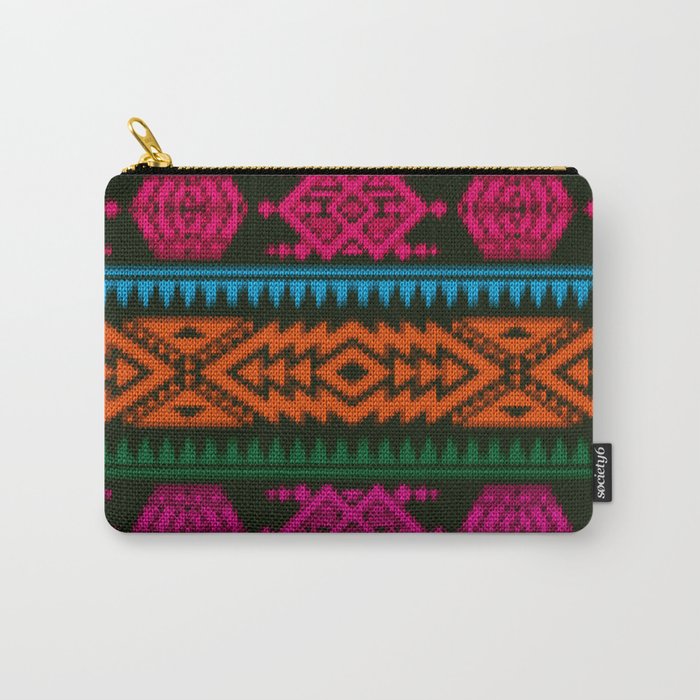 Ethnic Knitted pattern Carry-All Pouch
