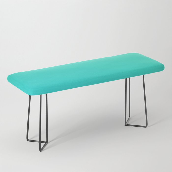 Modern Abstract Neon Teal Turquoise Gradient Bench