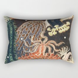 Barrier Reef Trepang or Bche-de-Mer from The Great Barrier Reef of Australia (1893) by William Saville-Kent (1845-1908) Rectangular Pillow