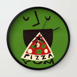 Yum Pizza Wall Clock