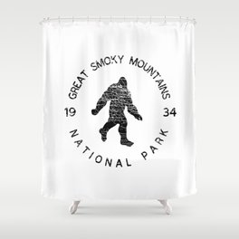 Great Smoky Mountains National Park Sasquatch Shower Curtain
