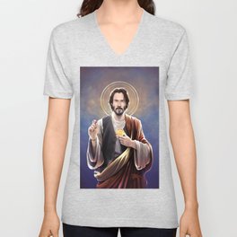 Saint Keanu of Reeves V Neck T Shirt